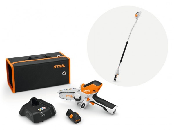 STIHL AKKU-Gehölzschneider GTA 26 Set mit Akku AS 2 + Ladegerät AL1 + Verlängerung